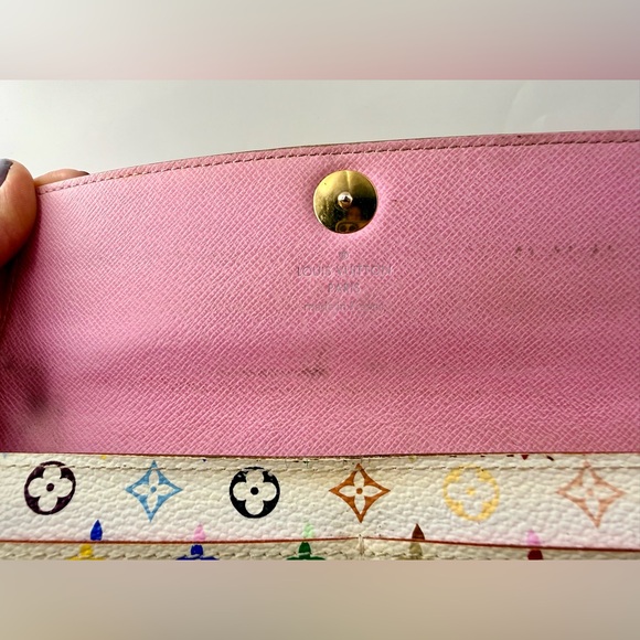 Vintage Louis Vuitton x Takashi Murakami Multicolor Sarah Long Wallet - Picture 9 of 11